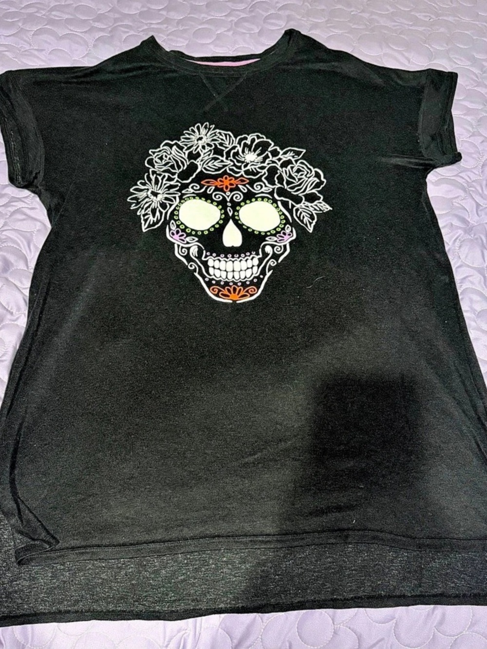 Celebrate! Halloween Women’s Sugar Skull Nighty Size Medium (8-10) Like New
